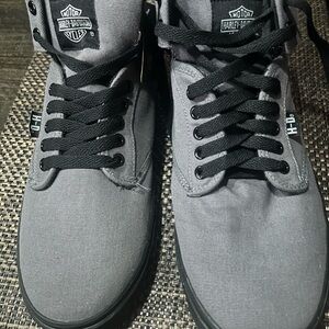 Harley-Davidson Men's Black and Gray Sneakers